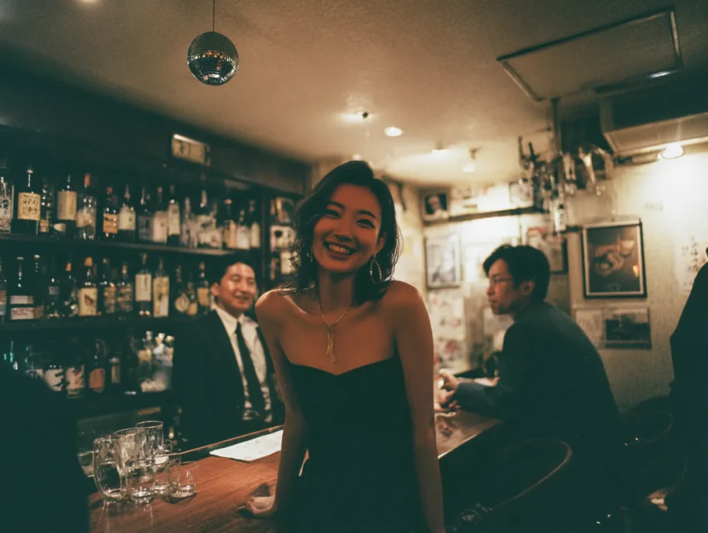 東京のスナック紅(BENI)本店の楽しそうな店内風景。